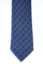 Orta Lacivert Desenli Kravat