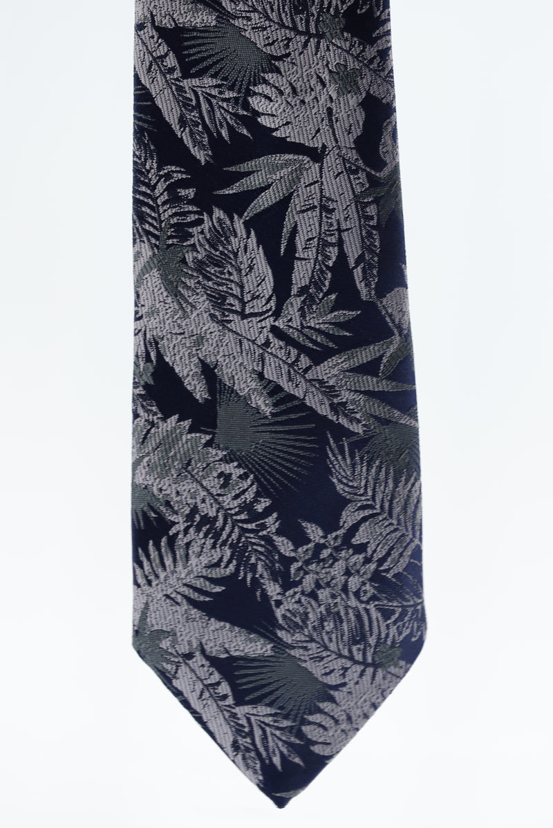 Koyu Yeşil Desenli Kravat