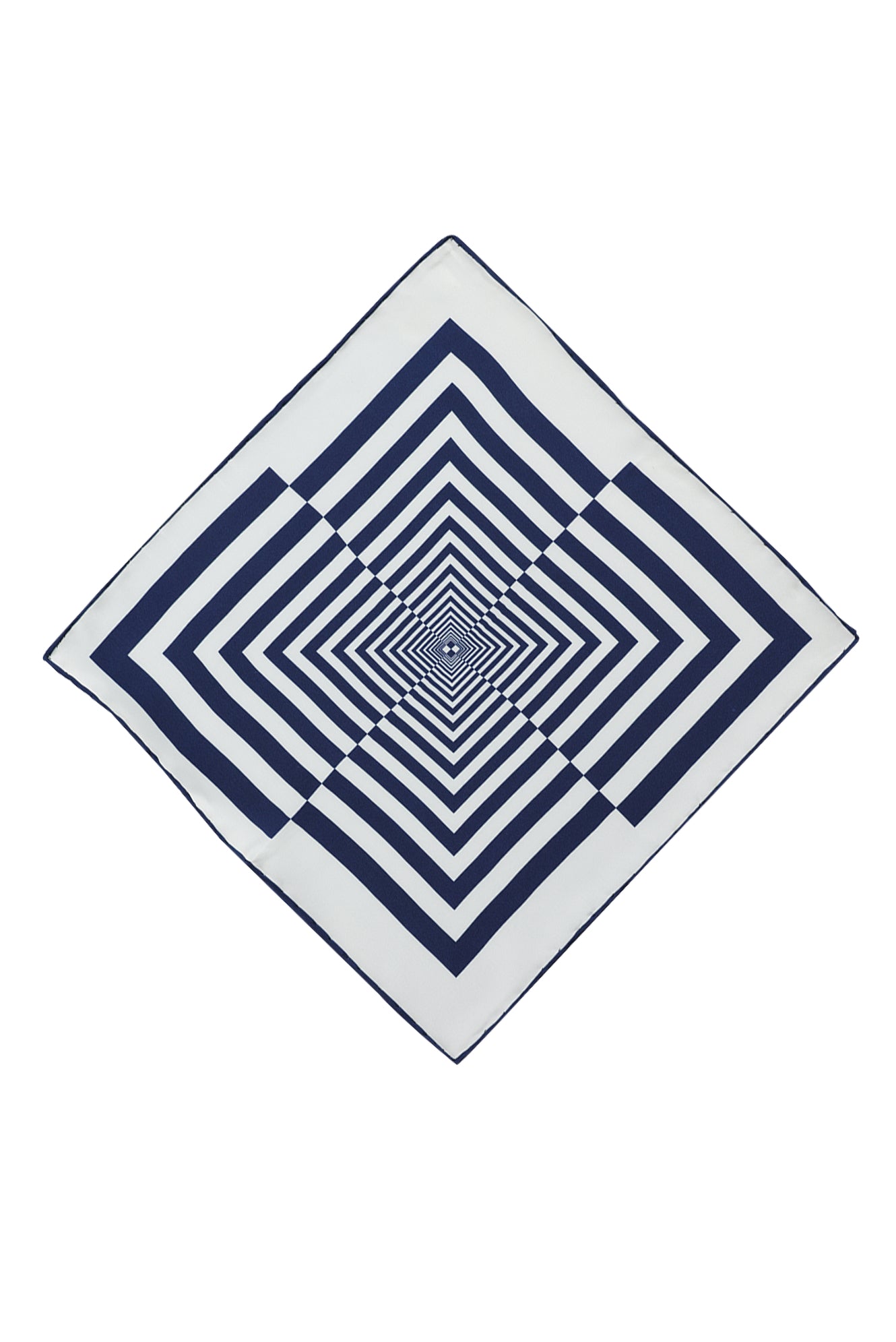 Orta Lacivert Desenli Mendil