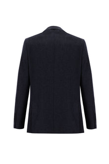 Orta Lacivert 4 Drop Relaxed Fit Rahat Kesim Yünlü Klasik Ceket-Abdullah Ki??l?
