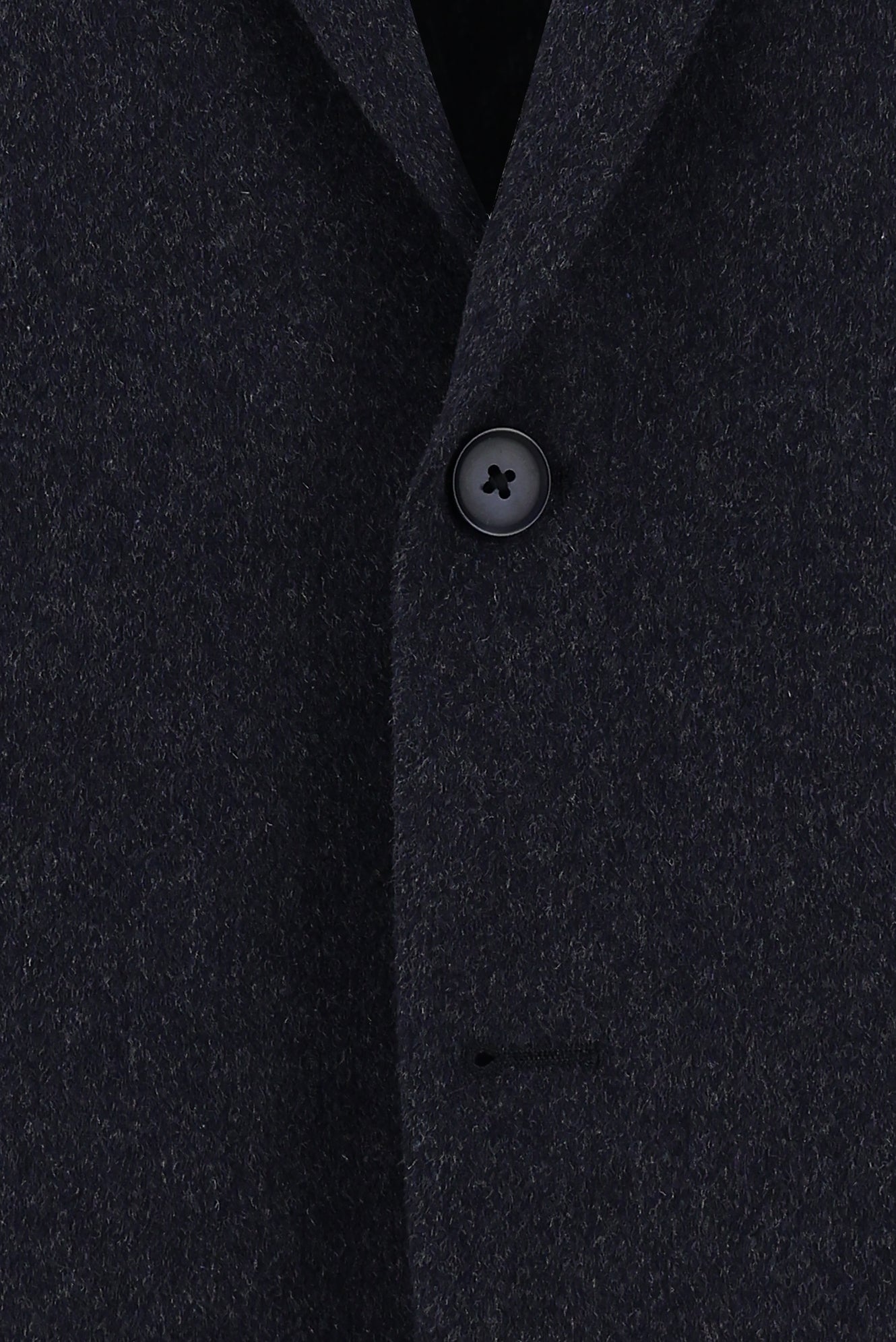 Orta Lacivert Slim Fit Dar Kesim Yünlü Klasik Ceket