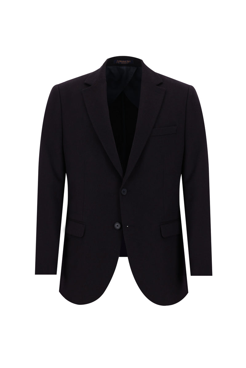 Koyu Bordo Relaxed Fit Rahat Kesim Yünlü Klasik Ceket