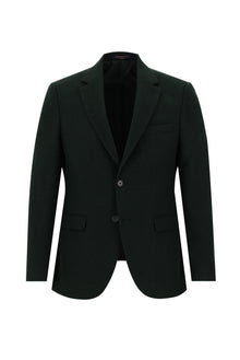 Koyu Yeşil Slim Fit Dar Kesim Yünlü Klasik Ceket