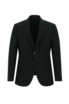 Koyu Yeşil Relaxed Fit Rahat Kesim Yünlü Klasik Ceket