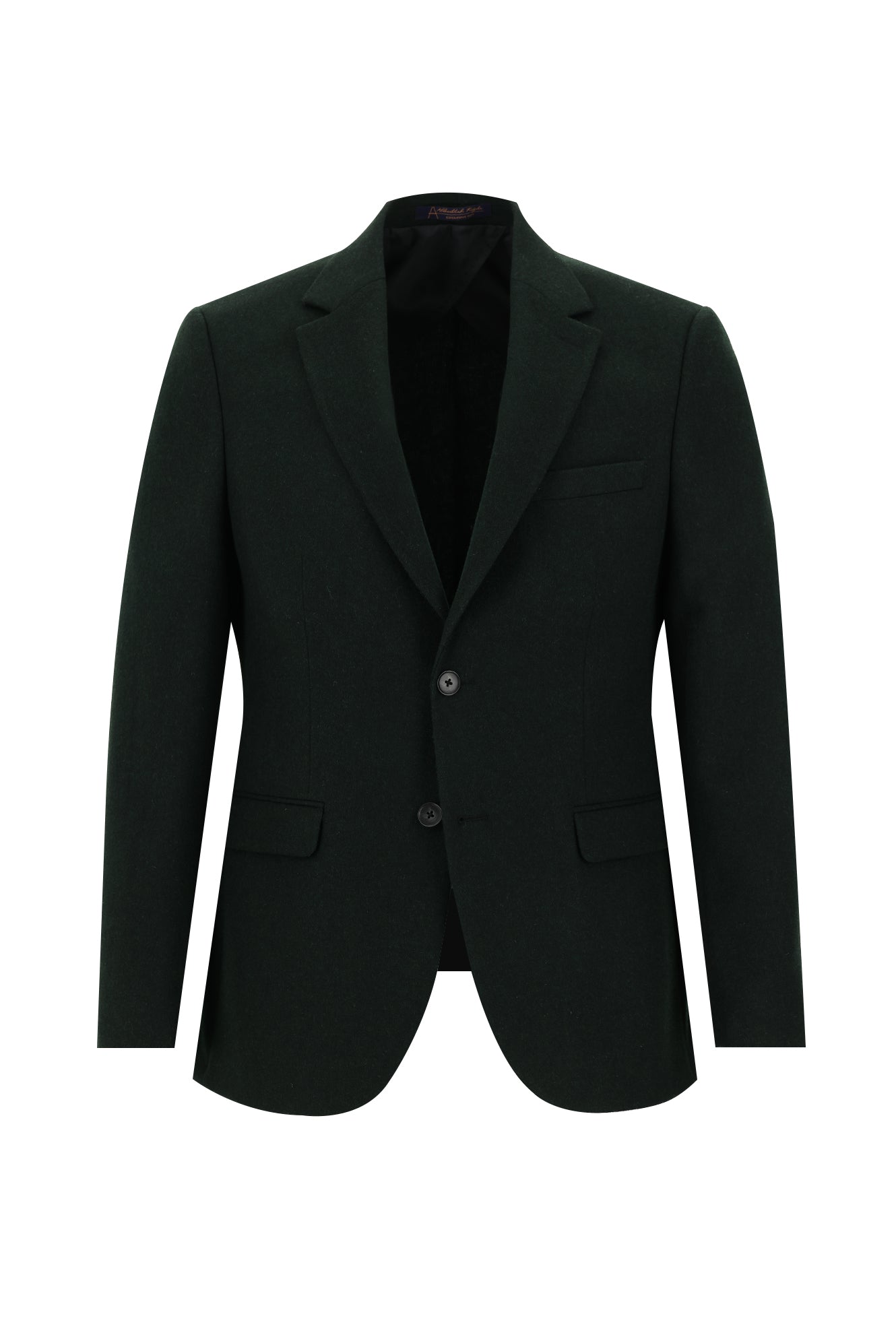 Koyu Ye?il 4 Drop Relaxed Fit Rahat Kesim Yünlü Klasik Ceket-Abdullah Ki??l?