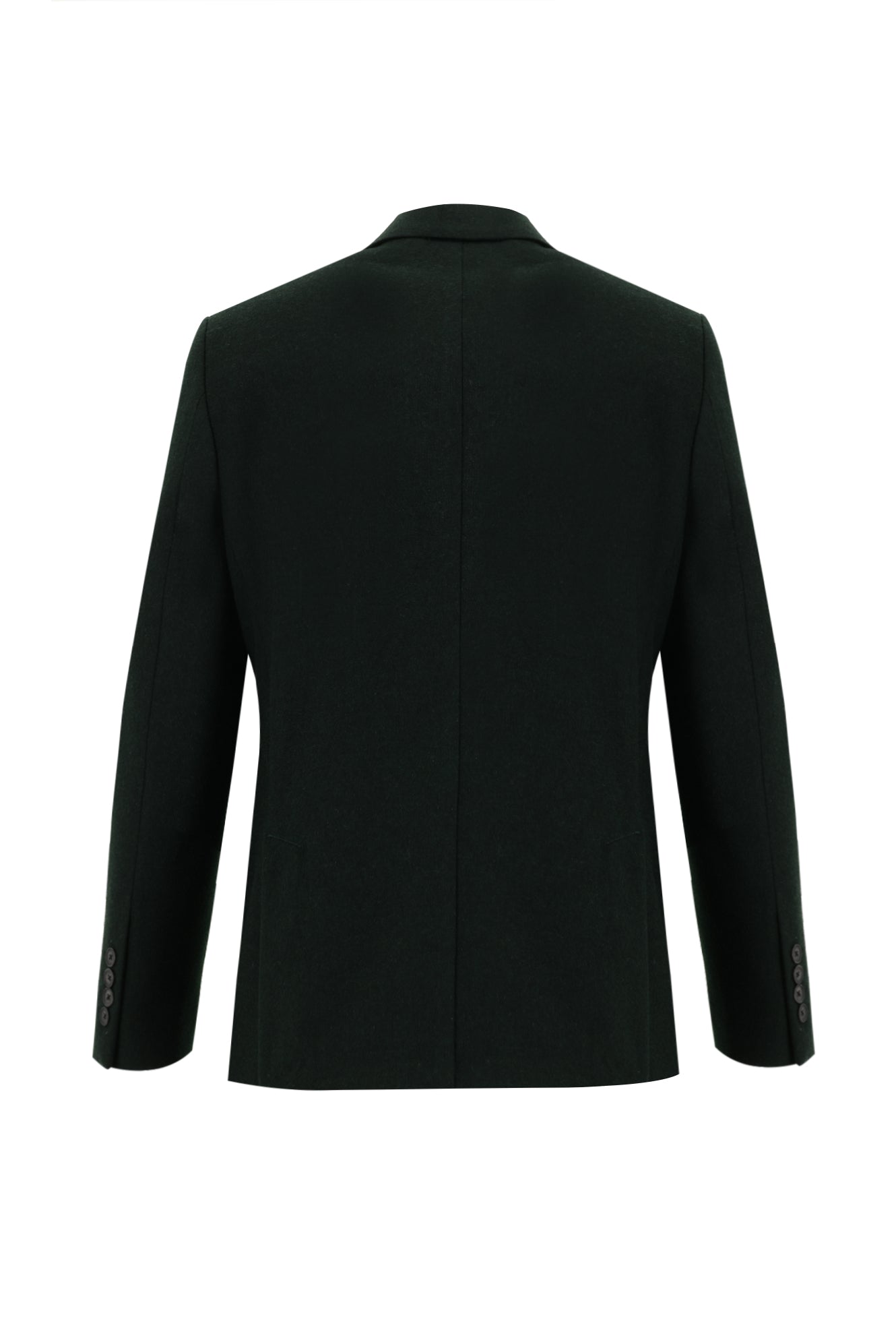 Koyu Yeşil Slim Fit Dar Kesim Yünlü Klasik Ceket