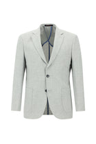 Açık Gri Slim Fit Dar Kesim Yünlü Ceket