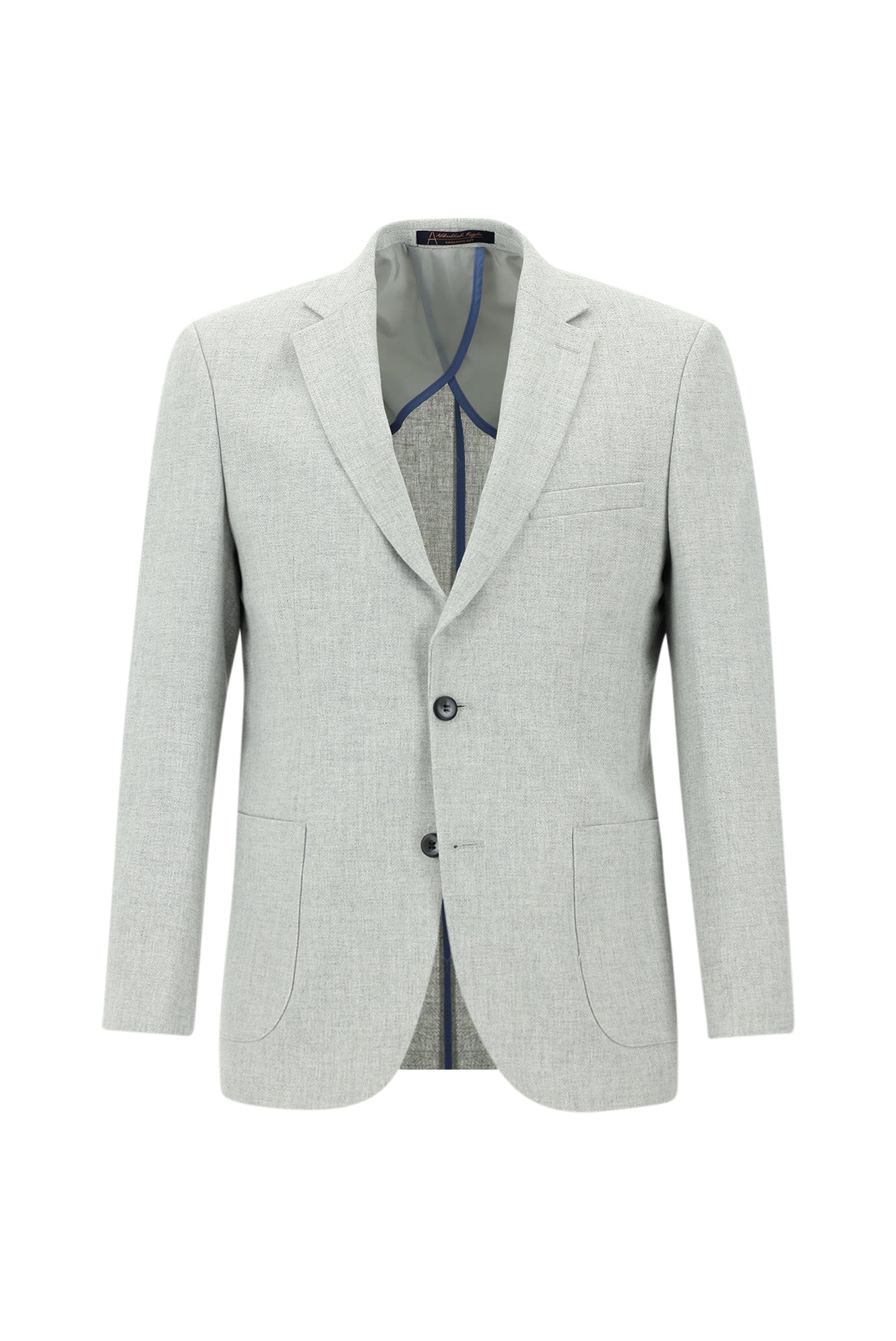 Açık Gri Relaxed Fit Rahat Kesim Yünlü Ceket