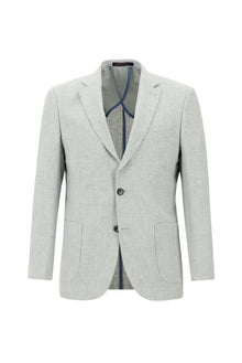 Açık Gri Relaxed Fit Rahat Kesim Yünlü Ceket