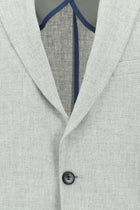 Açık Gri Relaxed Fit Rahat Kesim Yünlü Ceket