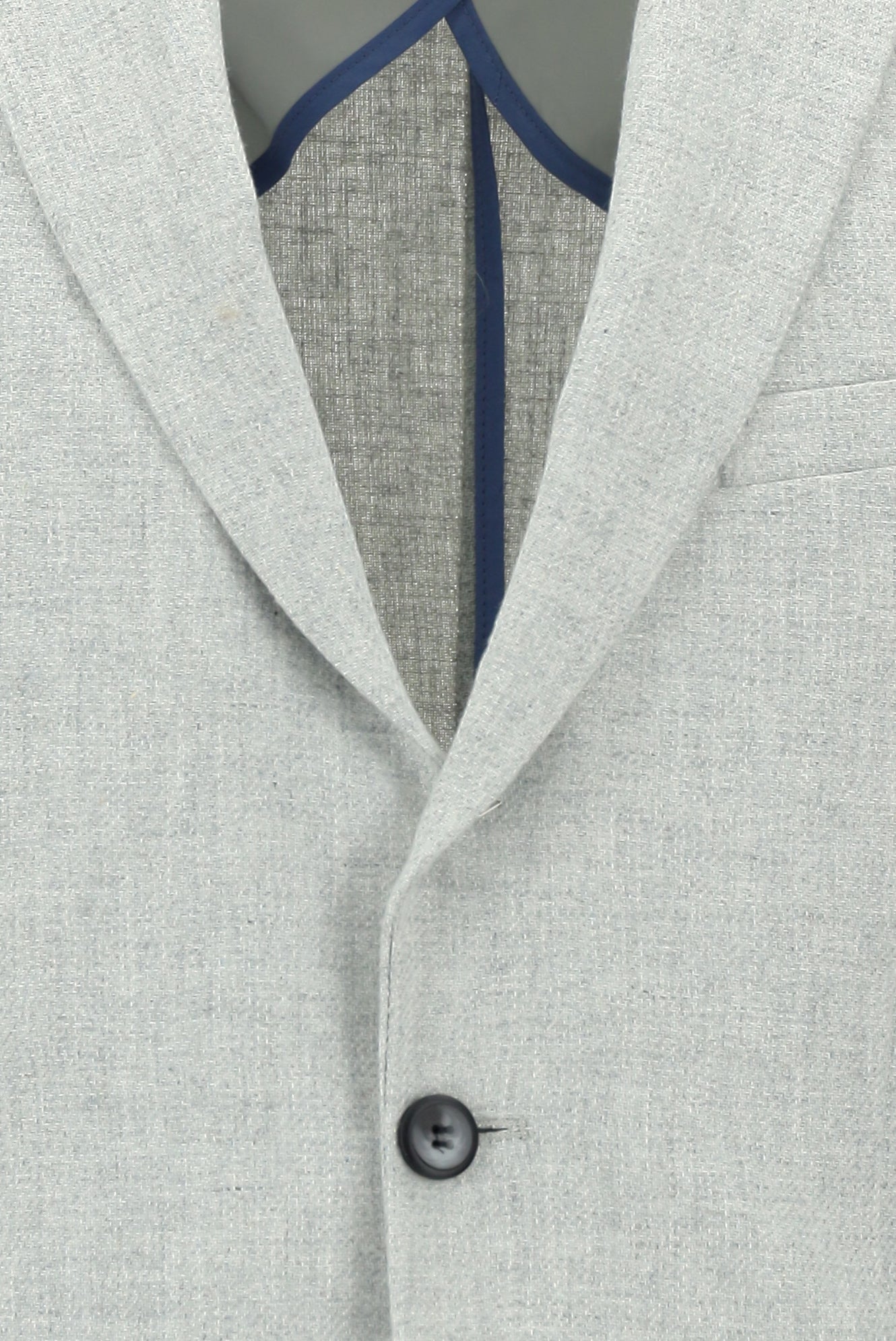 Açık Gri Slim Fit Dar Kesim Yünlü Ceket