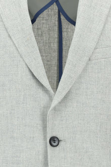 Açık Gri Slim Fit Dar Kesim Yünlü Ceket