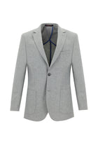 Orta Gri Slim Fit Dar Kesim Yünlü Ceket