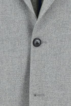 Orta Gri Slim Fit Dar Kesim Yünlü Ceket