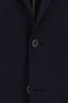 Koyu Lacivert Slim Fit Dar Kesim Yünlü Ceket