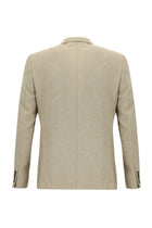 Orta Bej Relaxed Fit Rahat Kesim Yünlü Ceket