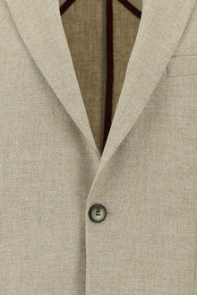 Orta Bej Relaxed Fit Rahat Kesim Yünlü Ceket