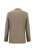 Koyu Bej Regular Fit Yünlü Ceket