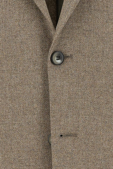 Koyu Bej Regular Fit Yünlü Ceket