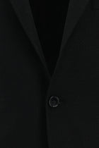 Siyah Slim Fit Dar Kesim Yünlü Desenli Ceket