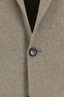 Orta Bej 7 Drop Slim Fit Dar Kesim Yünlü Desenli Ceket-Abdullah Ki??l?