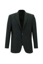 Petrol Yeşili Slim Fit Dar Kesim Yünlü Desenli Ceket