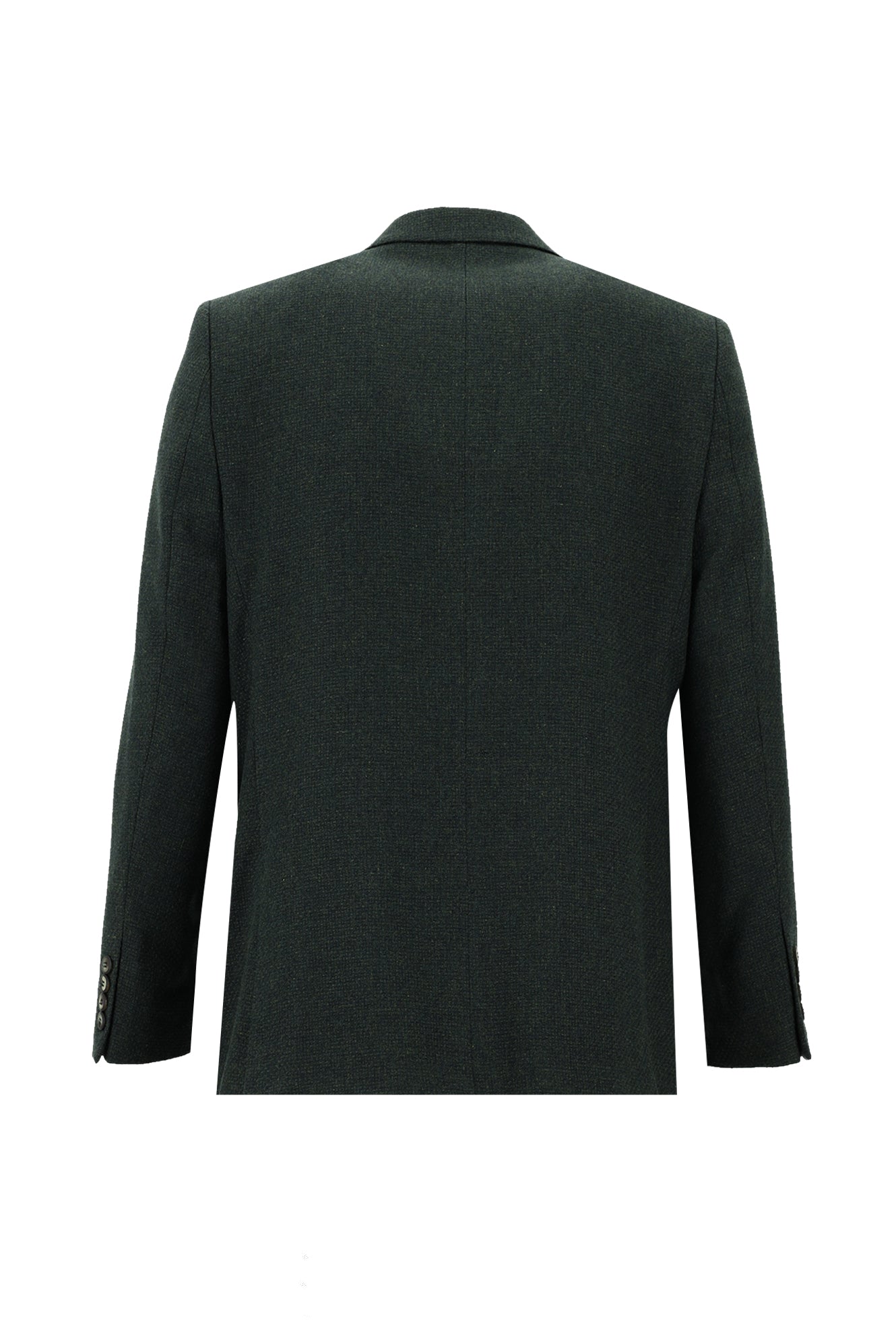 Petrol Yeşili Relaxed Fit Rahat Kesim Yünlü Desenli Ceket