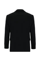 Siyah Slim Fit Dar Kesim İtalyan Kaşmir Ceket