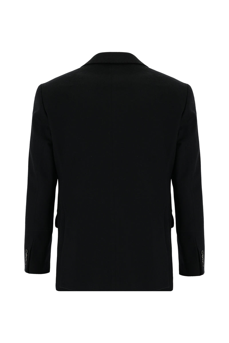 Siyah Regular Fit İtalyan Kaşmir Ceket