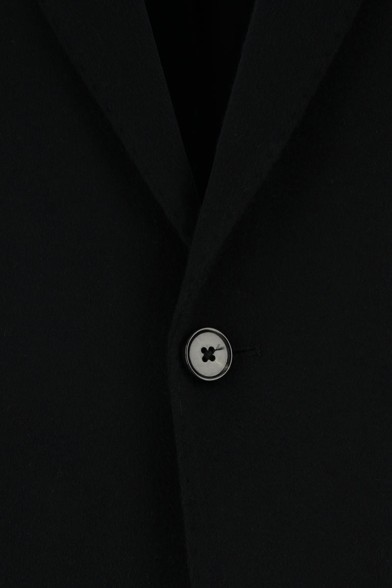 Siyah Regular Fit İtalyan Kaşmir Ceket