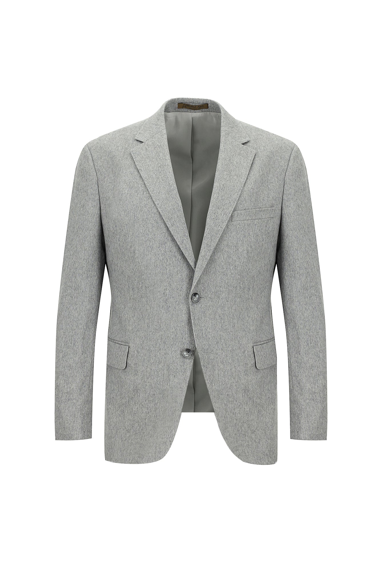 Açık Gri Slim Fit Dar Kesim İtalyan Kaşmir Ceket