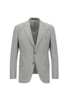Açık Gri Slim Fit Dar Kesim İtalyan Kaşmir Ceket