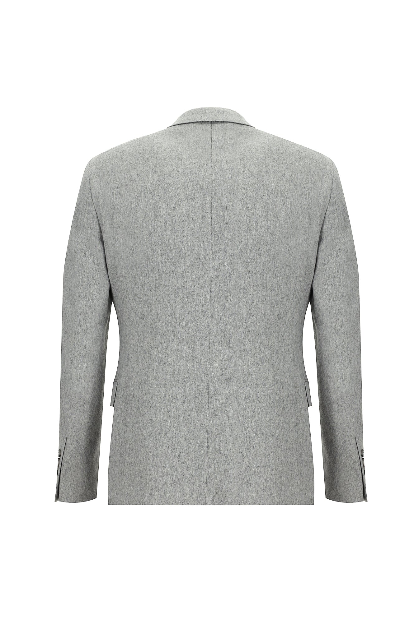 Açık Gri Slim Fit Dar Kesim İtalyan Kaşmir Ceket