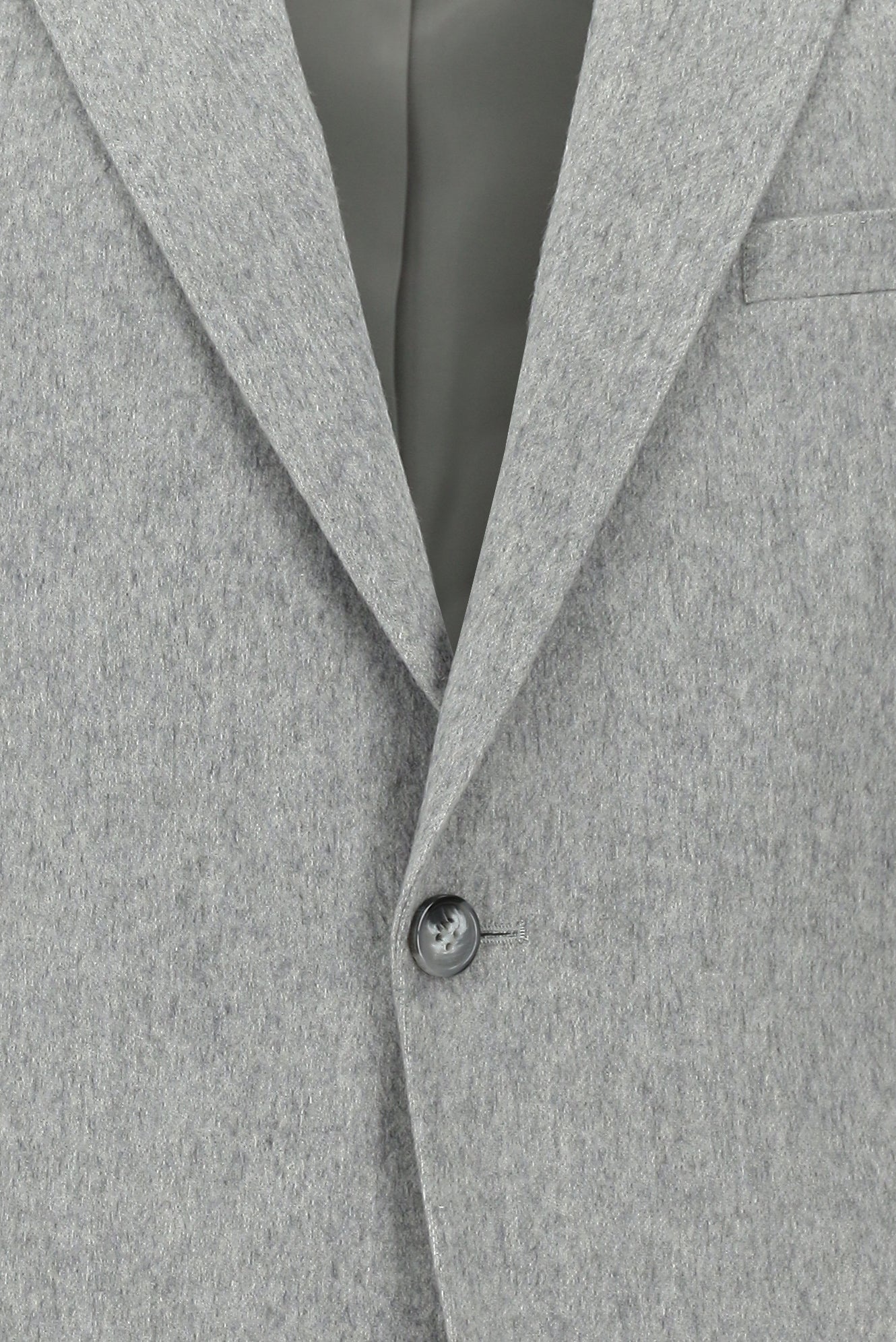 Açık Gri Regular Fit İtalyan Kaşmir Ceket