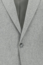 Açık Gri Slim Fit Dar Kesim İtalyan Kaşmir Ceket