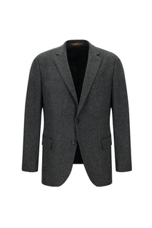 Orta Füme 4 Drop Relaxed Fit Rahat Kesim ?talyan Ka?mir Ceket-Abdullah Ki??l?