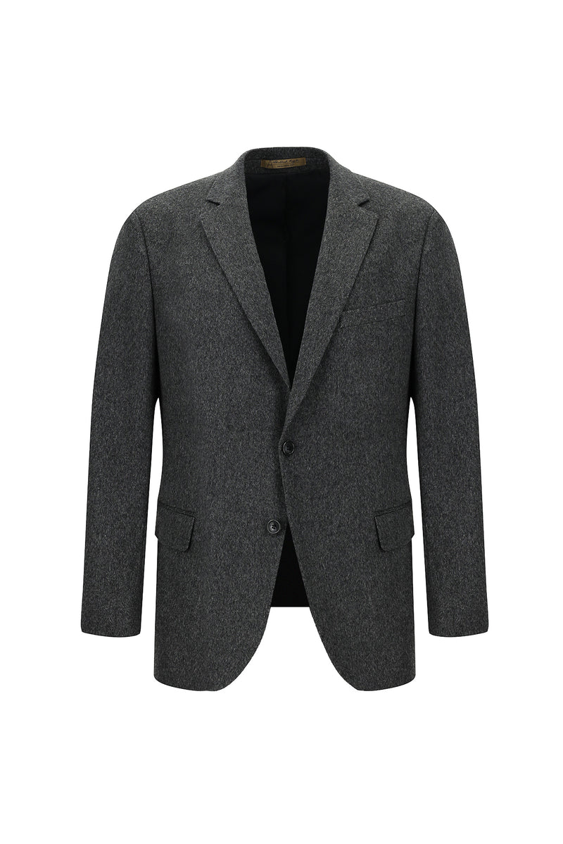 Orta Füme Relaxed Fit Rahat Kesim İtalyan Kaşmir Ceket
