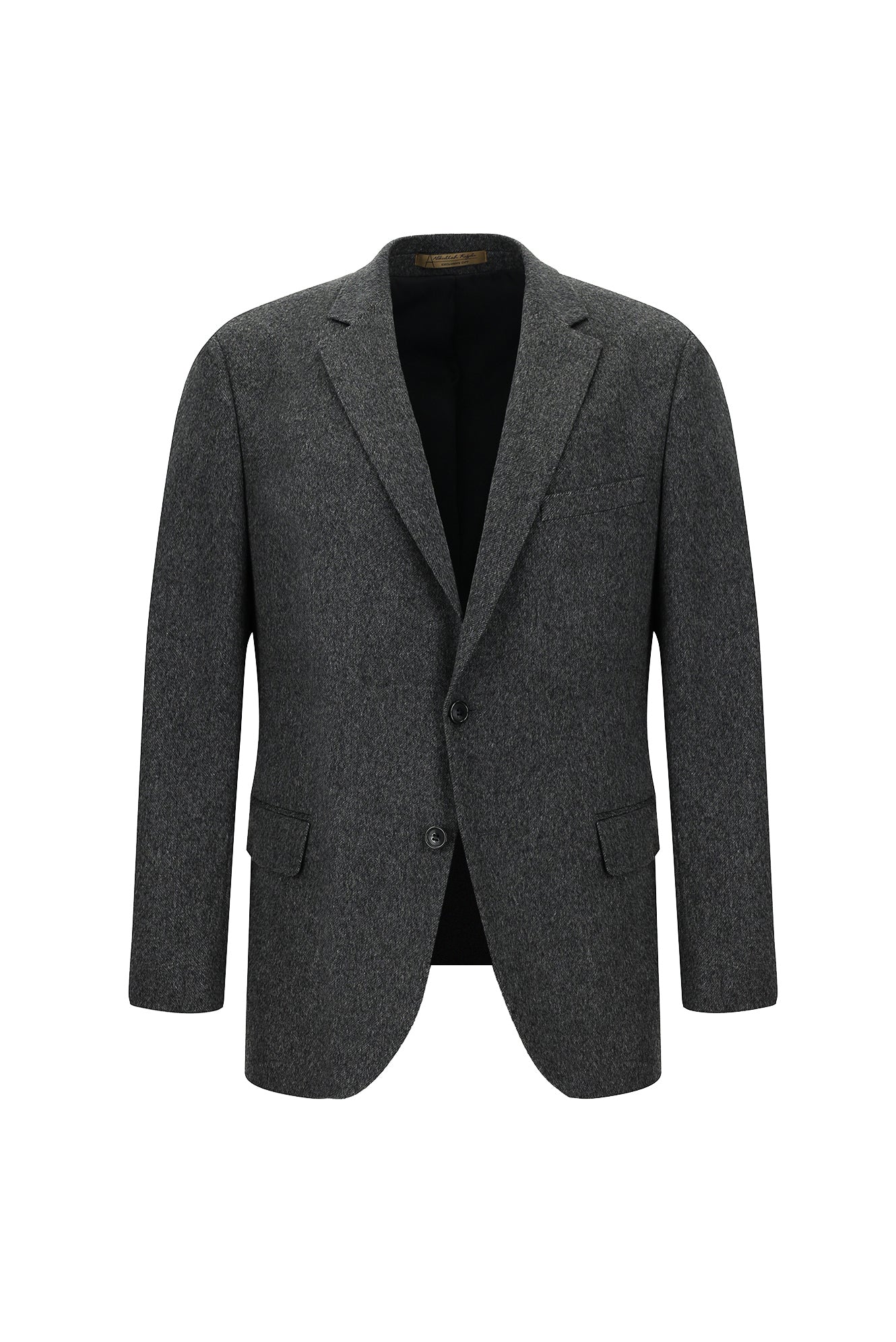 Orta Füme Slim Fit Dar Kesim İtalyan Kaşmir Ceket