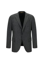 Orta Füme Slim Fit Dar Kesim İtalyan Kaşmir Ceket