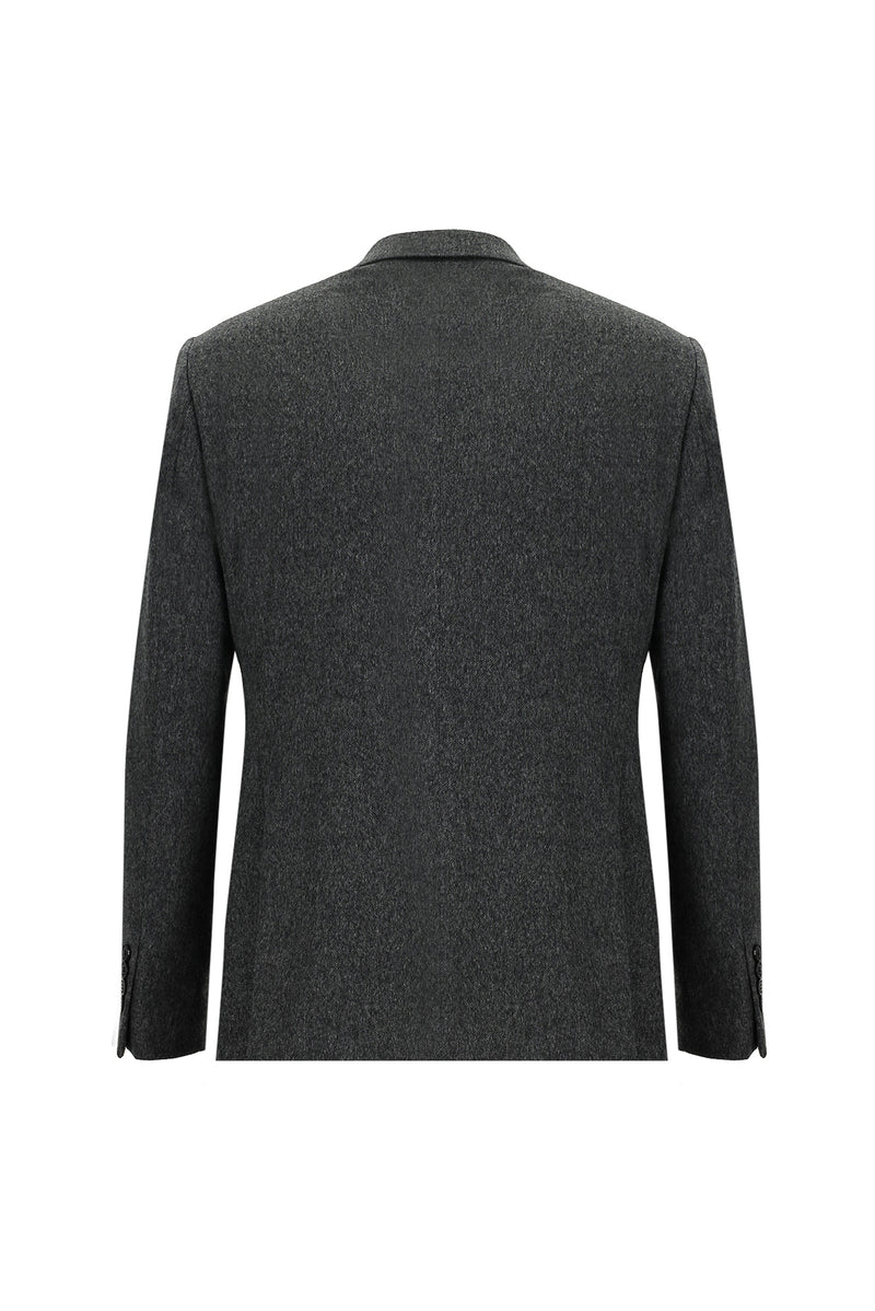 Orta Füme 4 Drop Relaxed Fit Rahat Kesim İtalyan Kaşmir Ceket