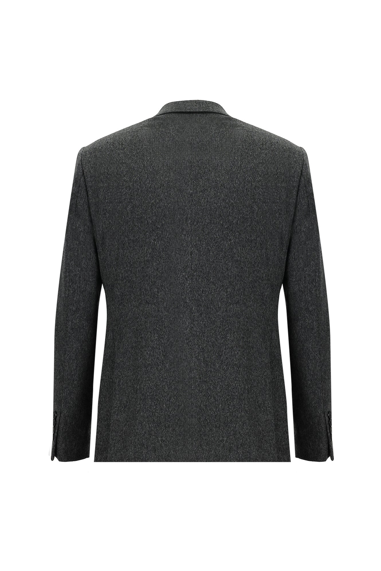 Orta Füme Slim Fit Dar Kesim İtalyan Kaşmir Ceket
