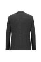 Orta Füme Slim Fit Dar Kesim İtalyan Kaşmir Ceket