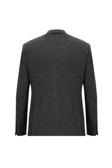 Orta Füme Slim Fit Dar Kesim İtalyan Kaşmir Ceket