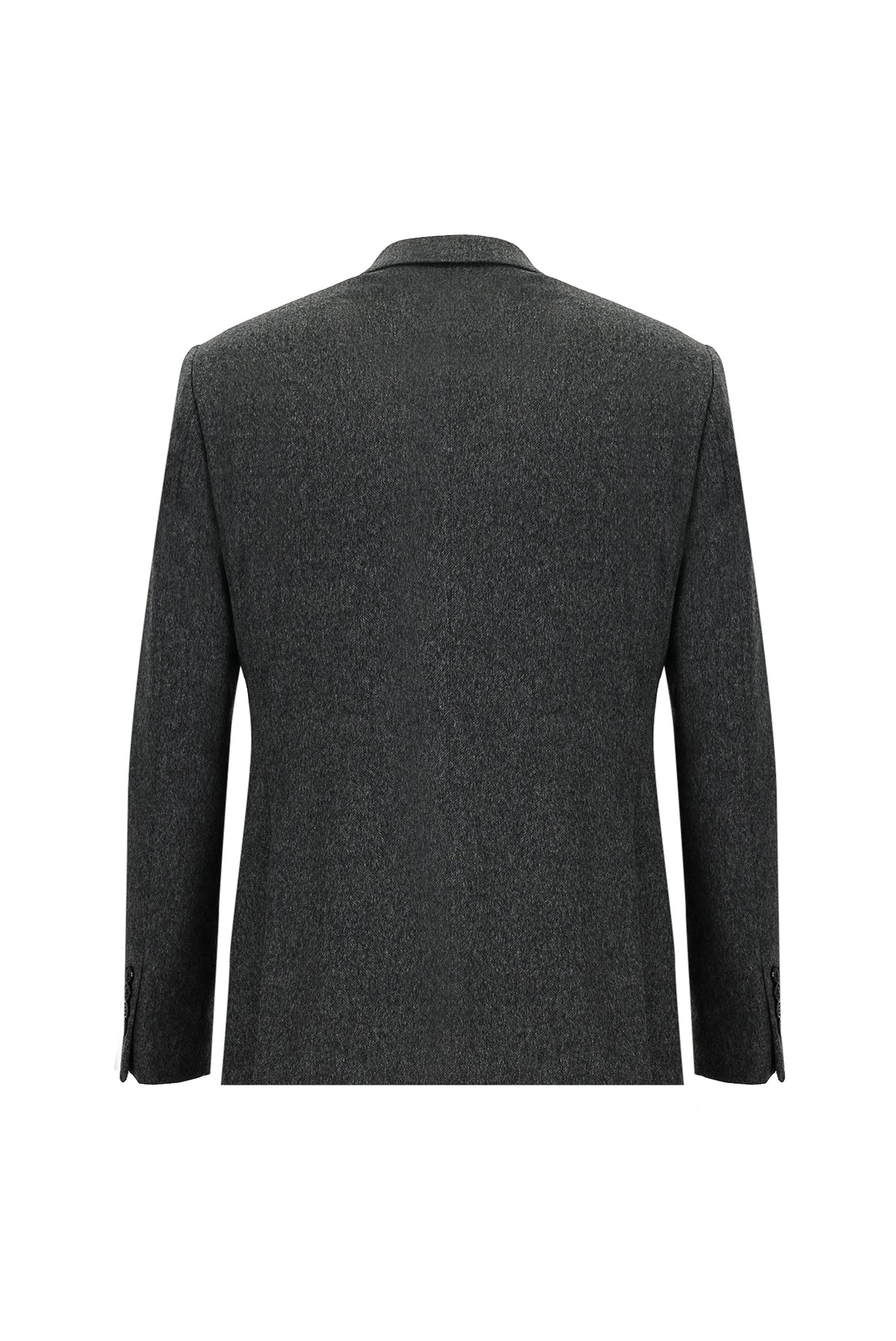 Orta Füme 7 Drop Slim Fit Dar Kesim İtalyan Kaşmir Ceket