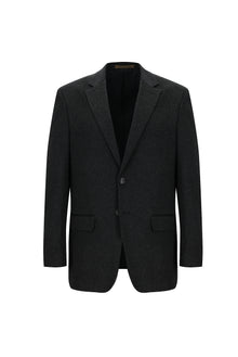 Koyu Füme Slim Fit Dar Kesim İtalyan Kaşmir Ceket