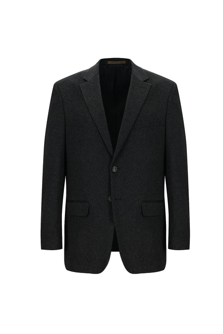 Koyu Füme Slim Fit Dar Kesim İtalyan Kaşmir Ceket