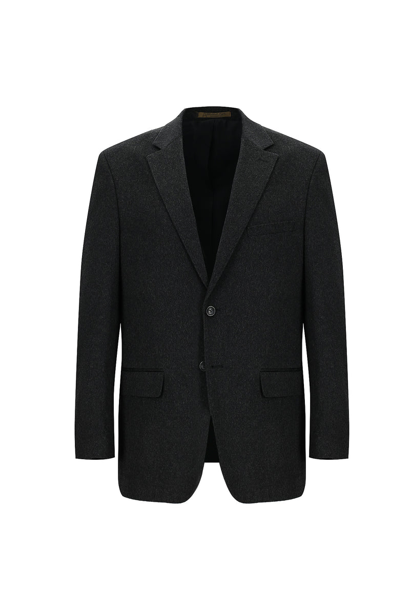Koyu Füme Slim Fit Dar Kesim İtalyan Kaşmir Ceket