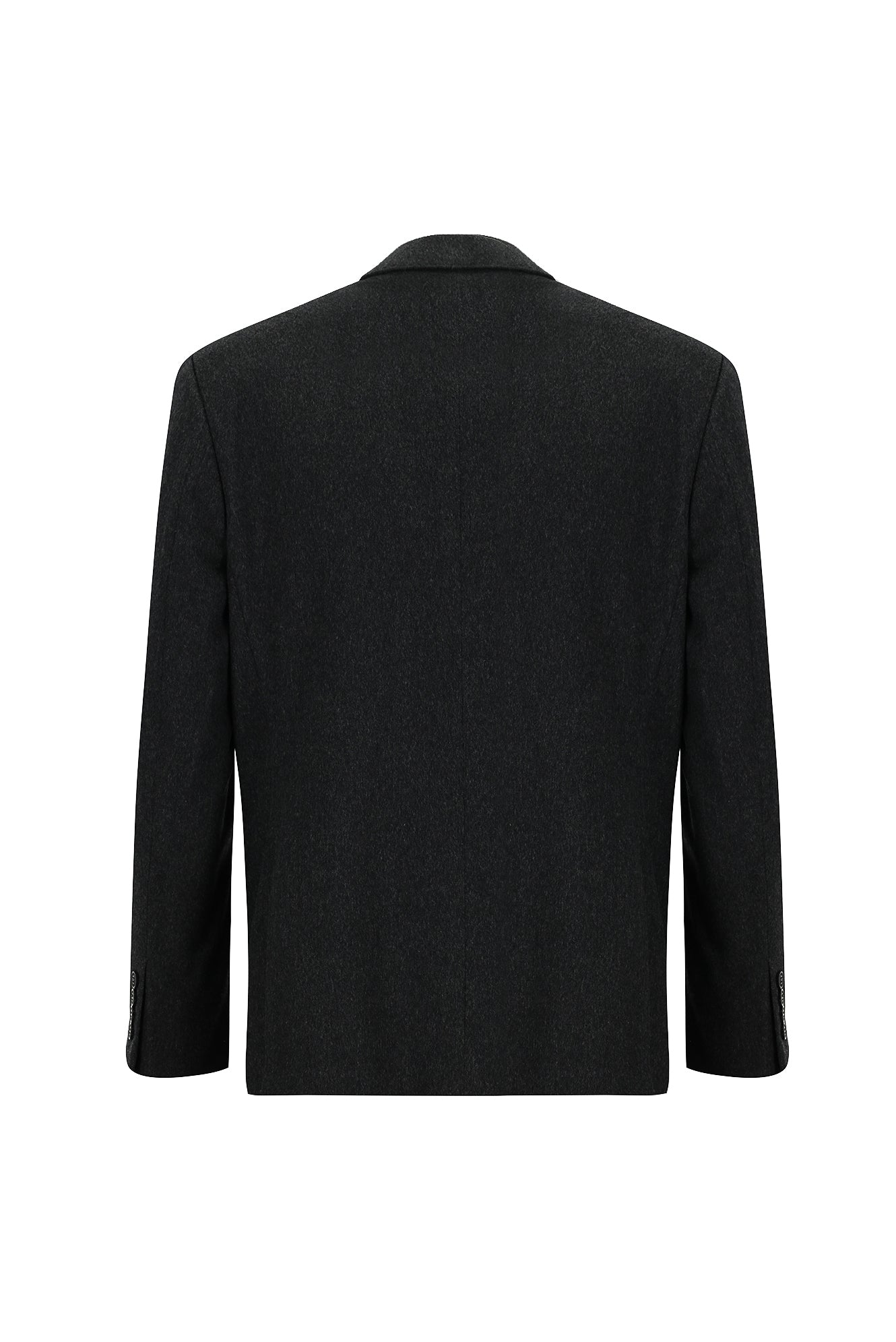 Koyu Füme Slim Fit Dar Kesim İtalyan Kaşmir Ceket