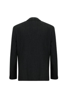 Koyu Füme Slim Fit Dar Kesim İtalyan Kaşmir Ceket