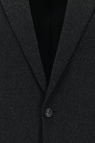 Koyu Füme Slim Fit Dar Kesim İtalyan Kaşmir Ceket